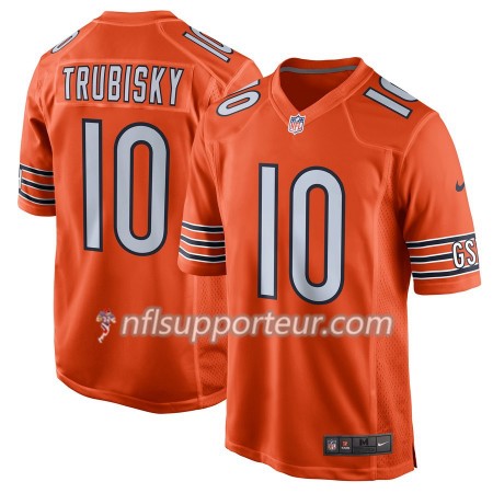 Maillot Homme Chicago Bears Mitchell Trubisky 10 Nike Orange